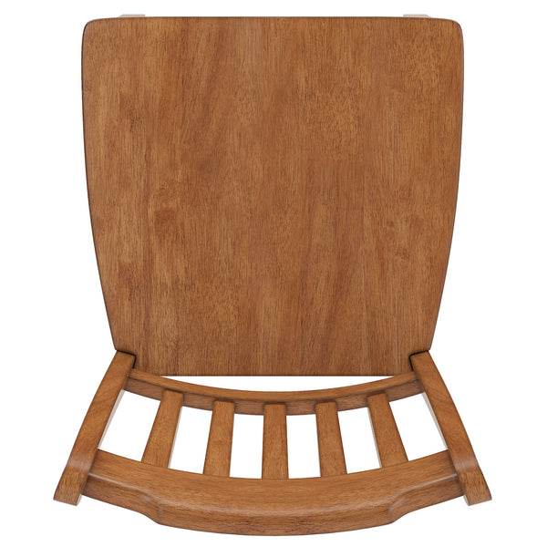 Homelegance By Top-Line Juliette Slat Back Bar Height Chairs (Set of 2) Oak Rubberwood