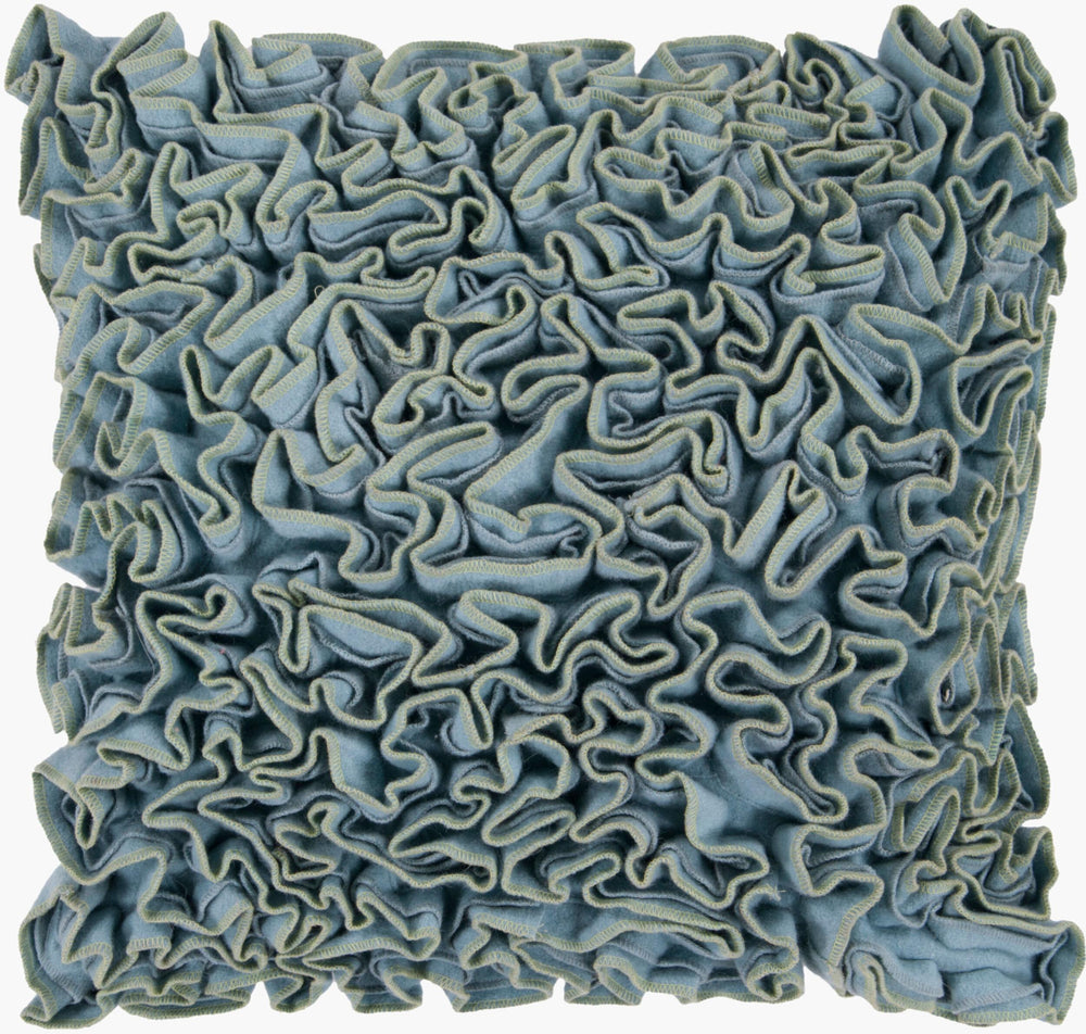 Surya Danlia 18"X18" Soft Wool & Nylon Accent Pillow - Durable, Modern Design For Stylish Home Decor Light Green Wool,Nylon,Wool Cw050-1818p