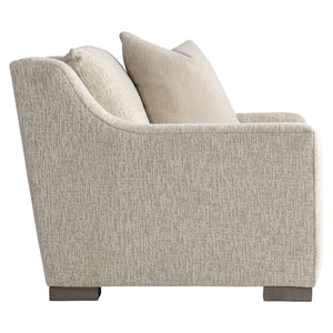 Bernhardt Bernhardt Gabi Fabric Chair — Sculptural Curved Lounge With Oversized Arms, Deep Seat & Wood Feet - Made to Order P7082A