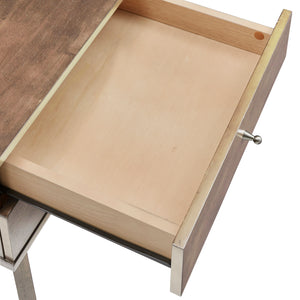 Homelegance By Top-Line Lana 2-Drawer Wood Nightstand Grey Rubberwood