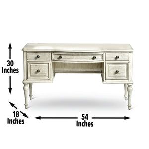 English Elm Steve Silver - Highland Park - Vanity Desk - Cathedral White