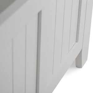 English Elm Acadian Handcrafted Entryway Storage Bench with Lift-Top Seating, Solid Wood, Transitional Design White B136P158263