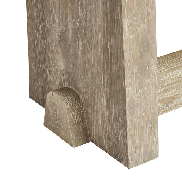 Bernhardt Bernhardt Tribeca Solid White Oak Console Table 72" W Aurum Finish Tapered Legs Rustic-Modern Appeal 333910