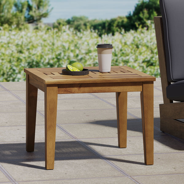 English Elm Christopher Knight Home® - Hampton Acacia Wood Side Table for Outdoor Use, Low-Profile 20" Square Top, Durable 300lb Capacity Natural 61350.00