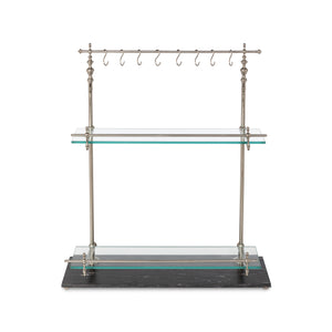 Park Hill Black Marble and Iron Bistro Rack EAW20187