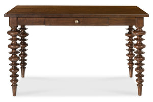 Hooker Furniture Archives Counter-Height Gathering Table With Walnut & Oak Veneers, Solid Wood Edge, Drawer Storage 6123-75206-89