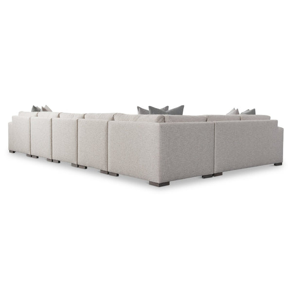 Bernhardt Bernhardt Drew Tailored Fabric Sectional with Wooden Legs for Spacious Living Rooms K2331