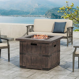 Christopher Knight Home® Noble House Andrew Square Fire Pit - 40,000 Btu Tank Inside