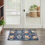 Nourison Passion PSN01 Machine Made Power-loomed No Border Indoor Only Bohemian Transitional Rug Navy, Navy 100% Polypropylene 99446272089