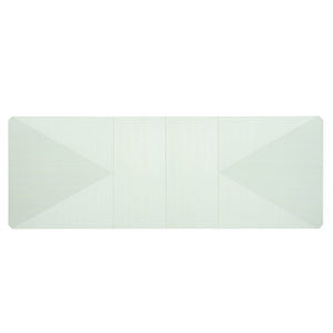 Bernhardt Bernhardt Linear White Pyramid Dining Table With Two Removable Leaves, Tapered Gray Legs — Glamorous Transitional Design 381222