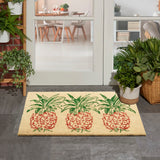 Nourison WaverlyWav17 Greetings WGT25 Machine Made Tufted  Indoor/Outdoor   Rug Orange, Orange 100% Coir 99446324412