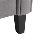 Homelegance By Top-Line Huntley Modern Accent Chair Dark Grey Linen