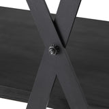 Homelegance By Top-Line Alastor Rustic X-Base 32-inch Bookcase Black MDF