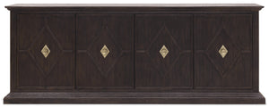 Hooker Furniture Driftwood Oak Credenza with Wine Storage and Media Shelves for Rustic Living Rooms 6820-55490-99