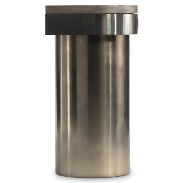 Bernhardt Bernhardt Jacopo Console Table In Weathered Greige Oak With Light/Dark Bronze Stainless Accents 332912