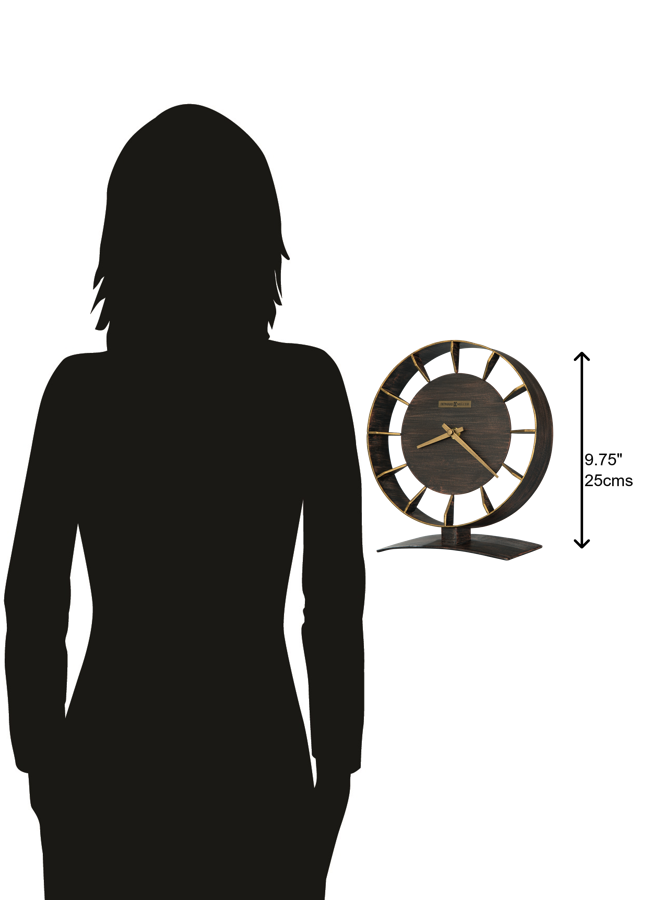 Hekman Furniture 635218 Rey Metal Mantel Clock - Unique Antique-style Design With Quartz Movement & Elegant Finish  Rey Mantel Clock 635218