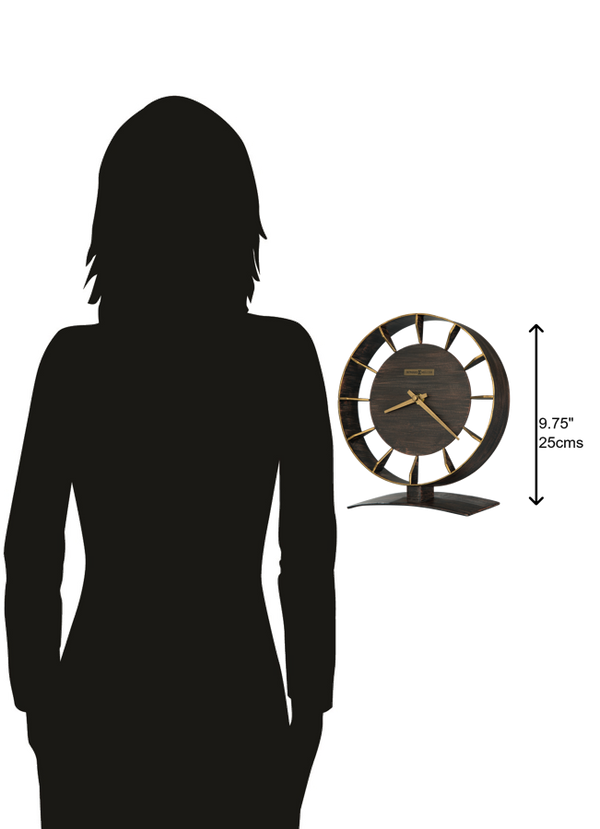 Hekman Furniture 635218 Rey Metal Mantel Clock - Unique Antique-style Design With Quartz Movement & Elegant Finish  Rey Mantel Clock 635218