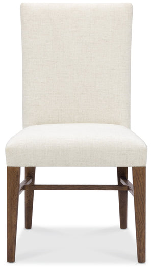 Hooker Furniture Driftwood Upholstered Dining Chair Solid Oak Distressed Finish Farmhouse Seat 6820-75512-85