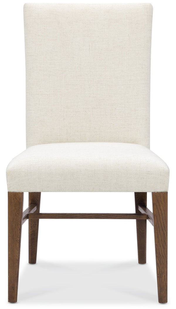 Hooker Furniture Driftwood Upholstered Dining Chair Solid Oak Distressed Finish Farmhouse Seat 6820-75512-85