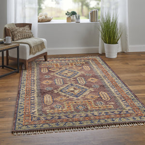Feizy Rugs Fillmore Hand-knotted Wool Rug - Artisan-crafted Geometric Design With Rich Colors For Any Space Red,Green,Blue Wool Fil6929fredmltg00