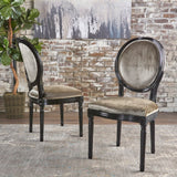 Christopher Knight Home® Phinnaeus Contemporary Velvet Dining Chairs, Gray And Gloss Black - Set Of 2