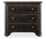 Americana Three-Drawer Nightstand Black Americana Collection 7050-90016-89 Hooker Furniture