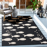 Safavieh Courtyard 6012 CY6012 Power Loomed Indoor / Outdoor Rug Black / Beige CY6012-256-25