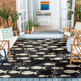 Safavieh Courtyard 6012 CY6012 Power Loomed Indoor / Outdoor Rug Black / Beige CY6012-256-25