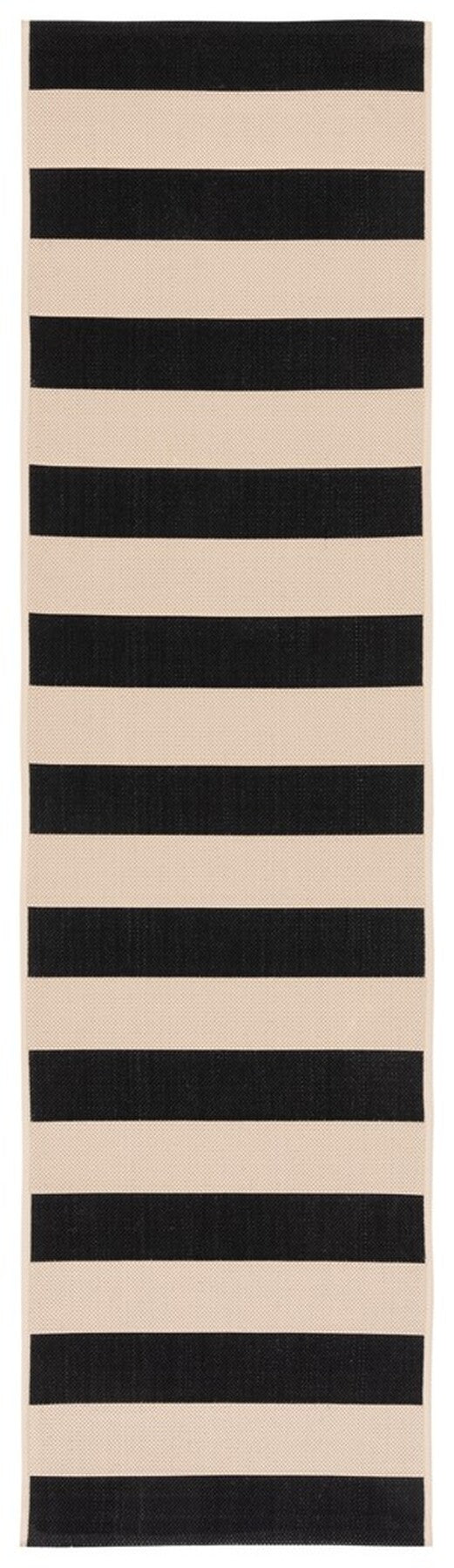 Safavieh Courtyard 6812 Power Loomed 88% Polypropylene, 12% Polyester Indoor / Outdoor Rug Beige / Black CY6812-25612-10