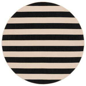 Safavieh Courtyard 6812 Power Loomed 88% Polypropylene, 12% Polyester Indoor / Outdoor Rug Beige / Black CY6812-25612-10