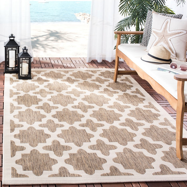Courtyard Outdoor Rug - Stylish Power Loomed Design, Durable Polypropylene Blend for Patios & Decks