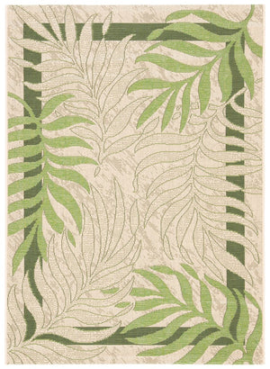 Safavieh Cy7836 Power Loomed Indoor / Outdoor Rug Cream / Green 7'-10" x 7'-10" Square