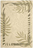 Safavieh Cy7836 Power Loomed Indoor / Outdoor Rug Cream / Green 7'-10" x 7'-10" Square