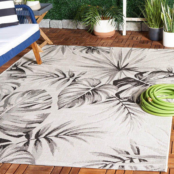 Safavieh Courtyard 8127 PowerLoomed Indoor / Outdoor Rug Ivory / Black CY8127-537-7SQ