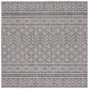 Safavieh Courtyard 8168 Power Loomed Indoor / Outdoor Rug Black / Grey 10' x 14'