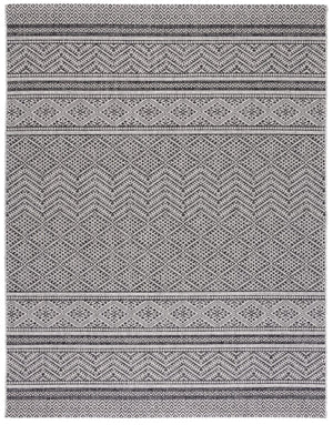 Safavieh Courtyard 8168 Power Loomed Indoor / Outdoor Rug Black / Grey 10' x 14'
