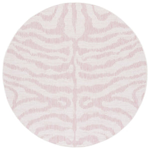 Safavieh Courtyard 8000 Power Loomed Indoor / Outdoor Rug Ivory / Pink 10' x 14'