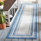 Safavieh Courtyard 8475 Power Loomed Indoor / Outdoor Rug Ivory / Navy 10' x 10' Square