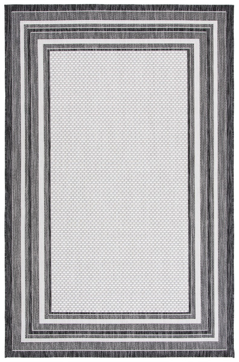 Safavieh Courtyard 8475 CY8475 Power Loomed Indoor / Outdoor Rug Ivory / Black CY8475-53712-216