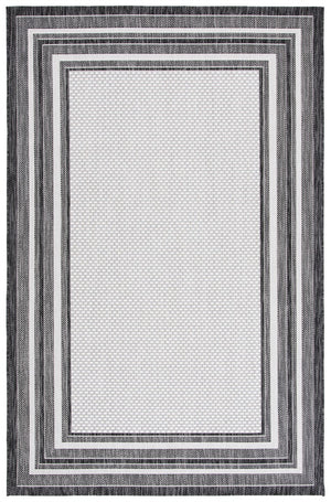 Safavieh Courtyard 8475 CY8475 Power Loomed Indoor / Outdoor Rug Ivory / Black CY8475-53712-216