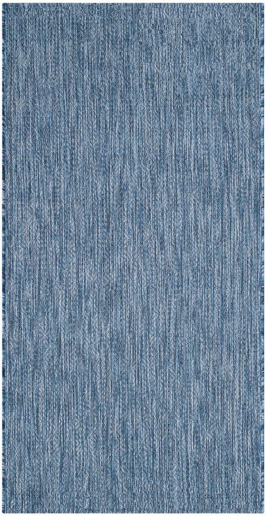 Safavieh Courtyard 8520 Power Loomed Indoor / Outdoor Rug Navy / Navy 10' x 14'