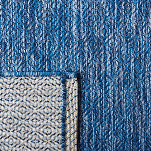 Safavieh Courtyard 8520 Power Loomed Indoor / Outdoor Rug Navy / Navy 10' x 14'