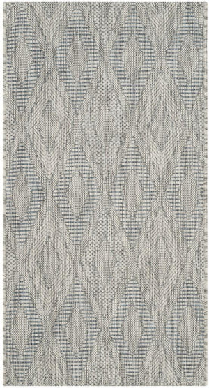 Safavieh Courtyard 8522 Power Loomed Indoor / Outdoor Rug Aqua / Aqua 10' x 14'