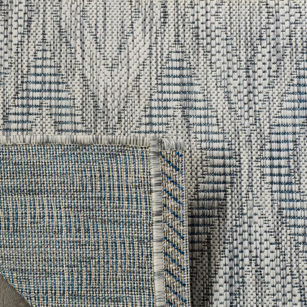 Safavieh Courtyard 8522 Power Loomed Indoor / Outdoor Rug Aqua / Aqua 10' x 14'