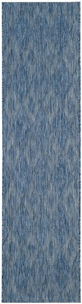 Safavieh Courtyard 8522 Power Loomed Indoor / Outdoor Rug Navy / Navy 10' x 14'