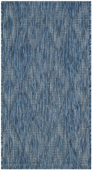 Safavieh Courtyard 8522 Power Loomed Indoor / Outdoor Rug Navy / Navy 10' x 14'