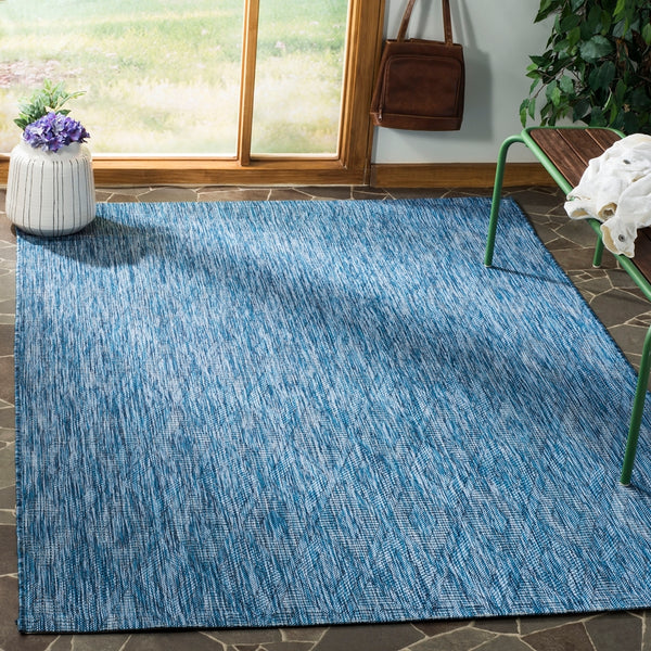 Safavieh Courtyard 8522 Power Loomed Indoor / Outdoor Rug Navy / Navy 10' x 14'