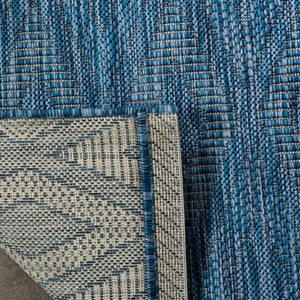 Safavieh Courtyard 8522 Power Loomed Indoor / Outdoor Rug Navy / Navy 10' x 14'