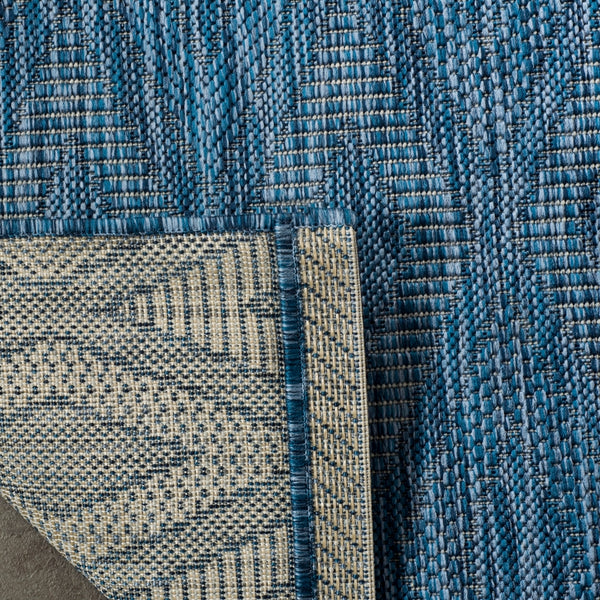 Safavieh Courtyard 8522 Power Loomed Indoor / Outdoor Rug Navy / Navy 10' x 14'