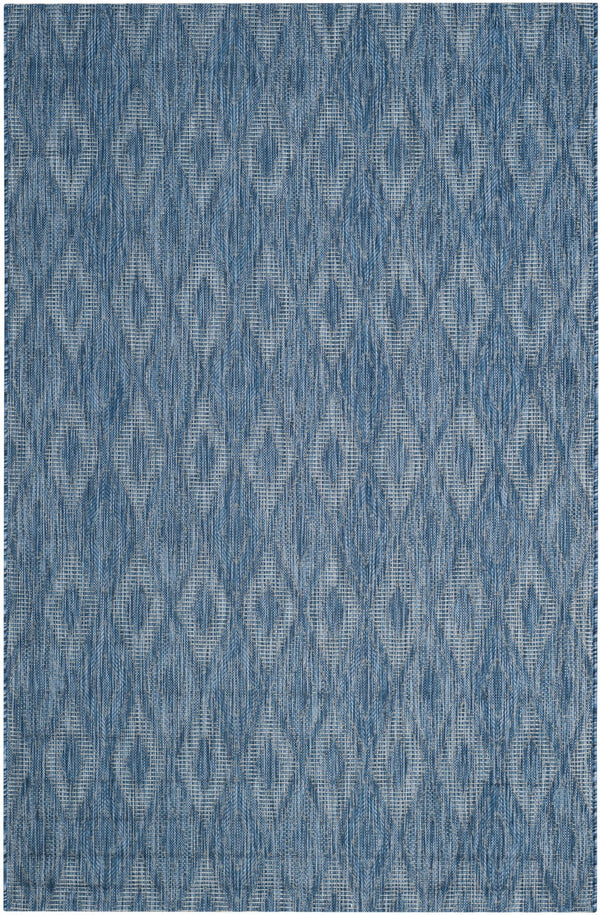 Safavieh Courtyard 8522 Power Loomed Indoor / Outdoor Rug Navy / Navy 10' x 14'